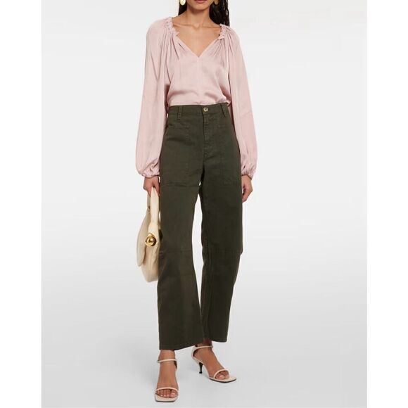 RAMY BROOK London Top in Blush Long Sleeve Split Neck Blouse Women’s Size XS - Picture 3 of 12